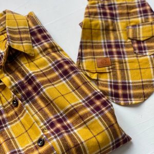 2 сорочки у клітину для собаки і хазяйки